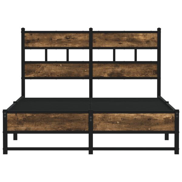 vidaXL Metallbett ohne Matratze R&auml;uchereiche 120x190 cm