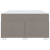 vidaXL Bettrahmen mit Matratze Taupe 120 x 200 cm Stoff
