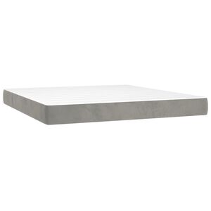 vidaXL Taschenfederkernmatratze Mittel Hellgrau 160x200x20 cm Samt