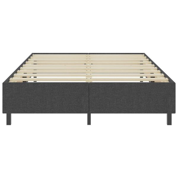 vidaXL Boxspring-Bettgestell Grau Stoff 140x200 cm