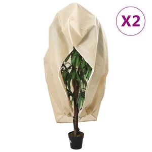 vidaXL Wintervlies mit Rei&szlig;verschluss 2 Stk. 70 g/m&sup2; 1,2x1,8 m