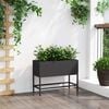 vidaXL Hochbeet Gartenpflanzer Schwarz 60 x 26 x 45 cm Stahl