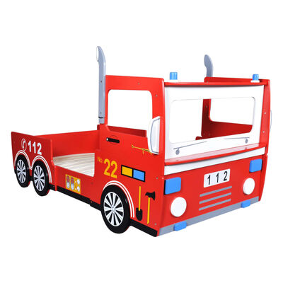 Kinderbett Feuerwehrwagen 200 x 90 cm Rot