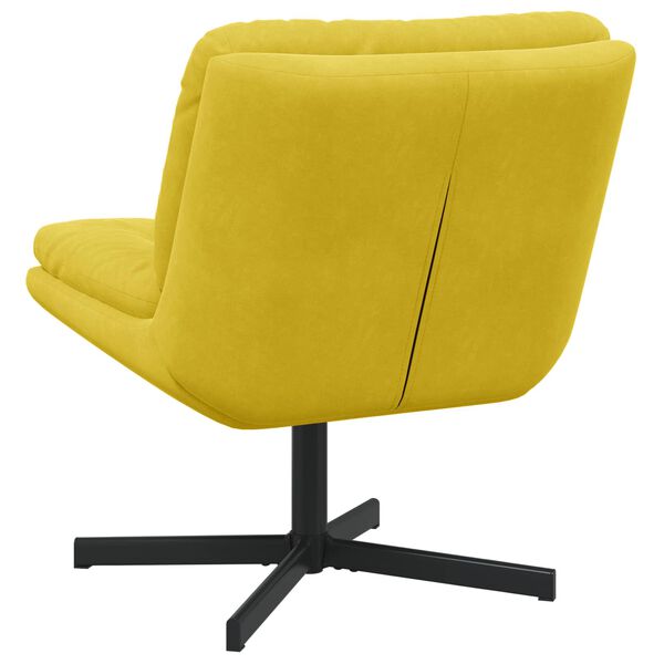 vidaXL Drehender Entspannungsstuhl Gelb 63 x 75 x 76 cm Samt