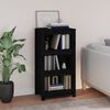 vidaXL B&uuml;cherregal Schwarz 50x35x97 cm Massivholz Kiefer