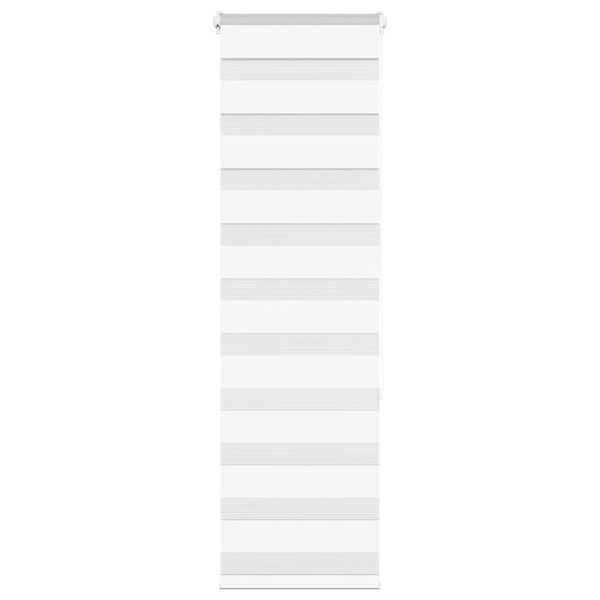 vidaXL Doppelrollo Wei&szlig; 45x150 cm Stoffbreite 40,9 cm Polyester