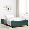 vidaXL Boxspringbett mit Matratze Dunkelgr&uuml;n 120 x 200 cm Stoff