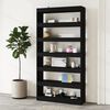 vidaXL B&uuml;cherregal/Raumteiler Schwarz 100x30x198 cm Holzwerkstoff