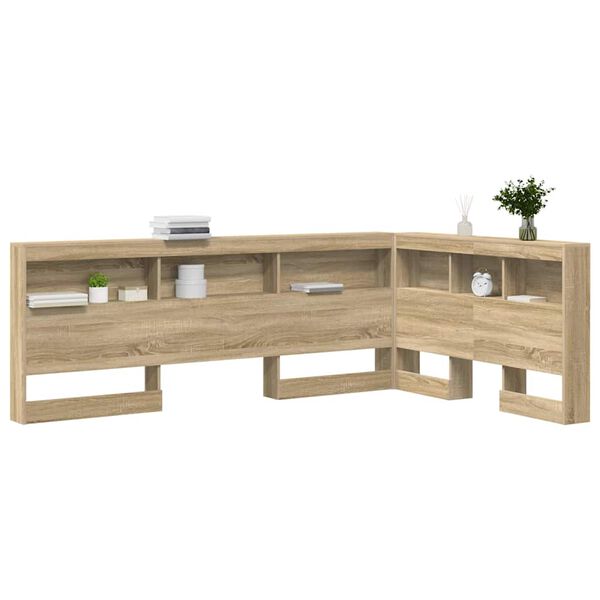vidaXL Aufbewahrungskopfteil Sonoma-Eiche 120 cm Holzwerkstoff