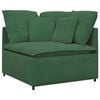 vidaXL Modulares Sofa Eckmodul mit Kissen Dunkelgr&uuml;n 100 cm