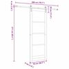vidaXL Schiebet&uuml;r ORKDAL Wei&szlig; 78 x 211 cm Massives Kiefernholz