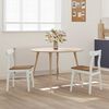 vidaXL Esszimmerstuhl 2 pcs Wei&szlig; und Natur 43 x 44,5 x 77 cm