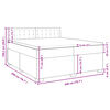 vidaXL Boxspringbett mit Matratze Creme 200x200 cm Stoff
