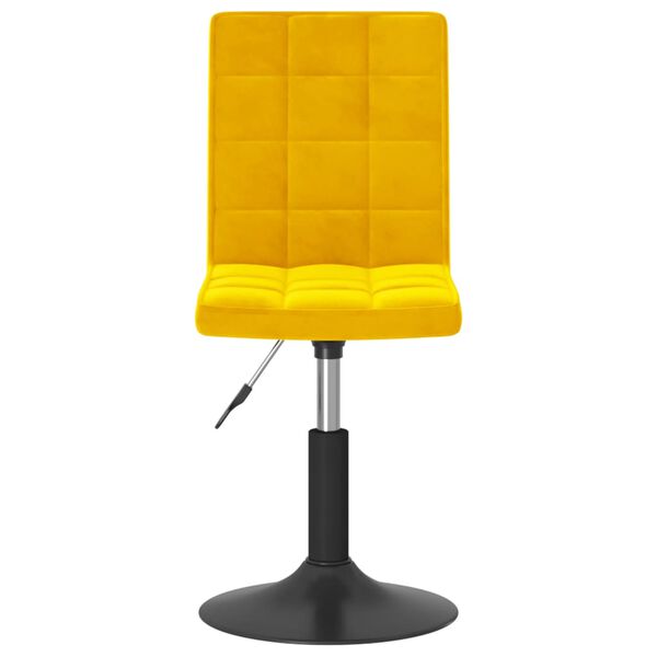 vidaXL Esszimmerst&uuml;hle 6 Stk. Drehbar Senfgelb Samt