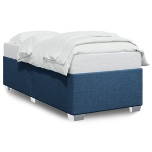 vidaXL Bettgestell ohne Matratze Blau 100x200 cm Stoff