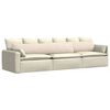 vidaXL Sofakissen 2 St&uuml;ck Beige 200 x 40 cm Stoff