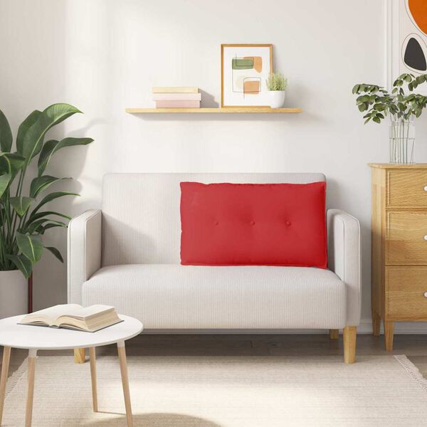 vidaXL R&uuml;ckenkissen Rot 80 x 19 x 50 cm Stoff