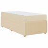 vidaXL Bettrahmen mit Matratze Creme 90 x 190 cm Stoff