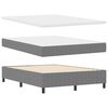 vidaXL Boxspringbett Hellgrau und Wei&szlig; 160 x 200 cm Cordstoff