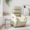 vidaXL Relaxsessel mit Aufstehhilfe Elektrisch Creme Kunstleder