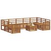vidaXL Sofagarnituren 10 pcs Natur Massivholz Akazie