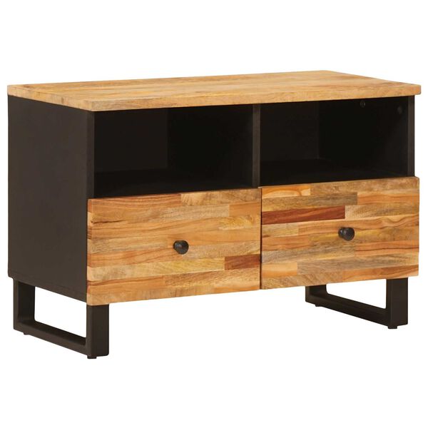 vidaXL TV-Schr&auml;nk mit Speicher Braun 70 x 33 x 46 cm Massivholz Mango