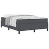 vidaXL Bettrahmen mit Matratze Dunkelgrau 160 x 200 cm Stoff