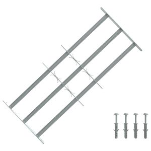 vidaXL Fenstergitter Verstellbar mit 3 Querst&auml;ben 700-1050 mm