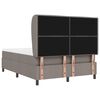 vidaXL Boxspringbett mit Matratze Taupe 160 x 200 cm Stoff