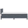 vidaXL Boxspringbett mit Matratze Dunkelgrau 90 x 200 cm Samt