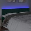 vidaXL LED Kopfteil Dunkelgr&uuml;n 200x5x78/88 cm Samt