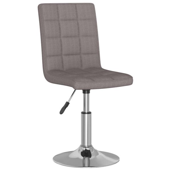 vidaXL Esszimmerst&uuml;hle 2 Stk. Drehbar Taupe Stoff