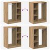 vidaXL Kleiderschrank mit Regal Artisan-Eiche 77 x 48 x 102 cm