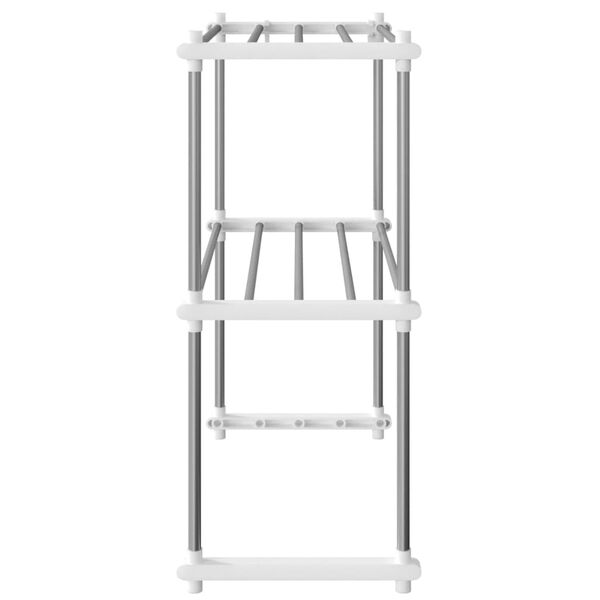 vidaXL Mikrowellenregal Weiß 51x27x63 cm Aluminium