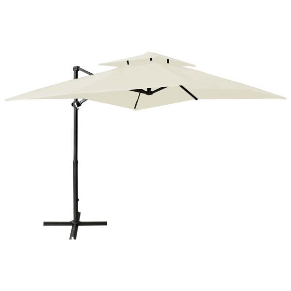 vidaXL Ampelschirm mit L&uuml;ftung 250x250 cm Sandwei&szlig;