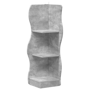 vidaXL Eckregal mit Regal Betongrau 34 x 33 x 102 cm Holzwerkstoff