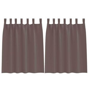 vidaXL Verdunkelungs-Vorh&auml;nge mit Ringen 2 pcs Dunkelbraun