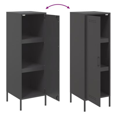 vidaXL Highboard Schwarz 36x39x113 cm Stahl