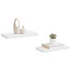vidaXL Schweberegale 2 Stk. Wei&szlig; 50x23x3,8 cm MDF