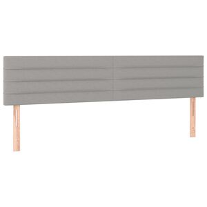 vidaXL Kopfteile Hellgrau 200x5x78/88 cm Stoff
