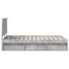 vidaXL Bettrahmen mit Kopfteil Beton 120 x 200 cm Massives Kiefernholz
