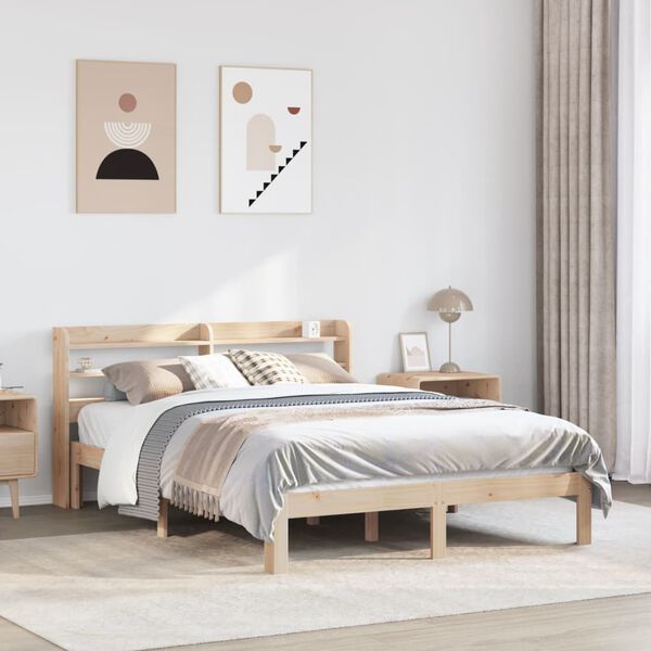 vidaXL Bettgestell mit Kopfteil ohne Matratze 150x200 cm