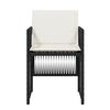 vidaXL Gartenst&uuml;hle mit Kissen 4 Stk. Schwarz Poly Rattan