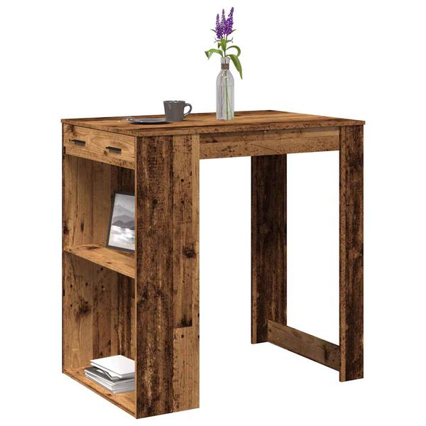 vidaXL Bartisch Altholz-Optik 102x70x103,5 cm Holzwerkstoff