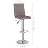 vidaXL Barhocker Taupe Stoff