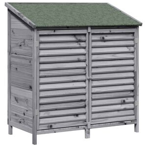 vidaXL Gartenschuppen Grau 106 x 56 x 113,5 cm Massivholz aus Fichte