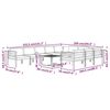 vidaXL 11-tlg. Garten-Lounge-Set mit Kissen Aluminium Anthrazit