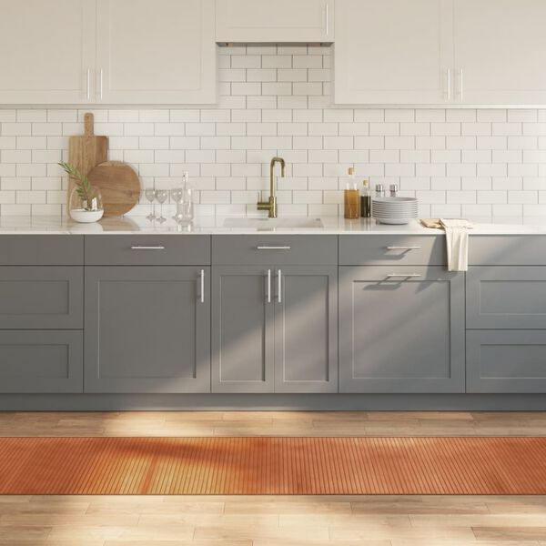 vidaXL Teppich Rechteckig Braun 60x500 cm Bambus