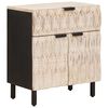 vidaXL Nachttisch Wei&szlig; 50 x 33 x 60 cm Massivholz Mango