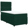 vidaXL Boxspringbett mit Matratze Dunkelgr&uuml;n 100x200 cm Samt